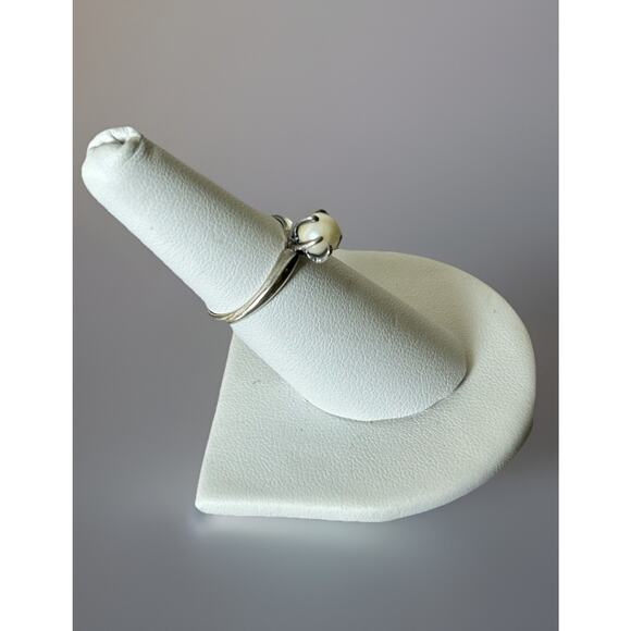 Vintage Sterling Silver Sarah Coventry Fresh Water Pearl Ring. Size 10 - Picture 3 of 4